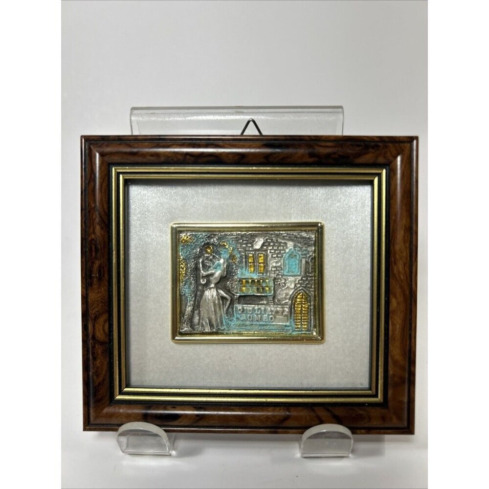 Mini Hand Carved 3D Image Or Romeo And Guiliett Miniature Framed